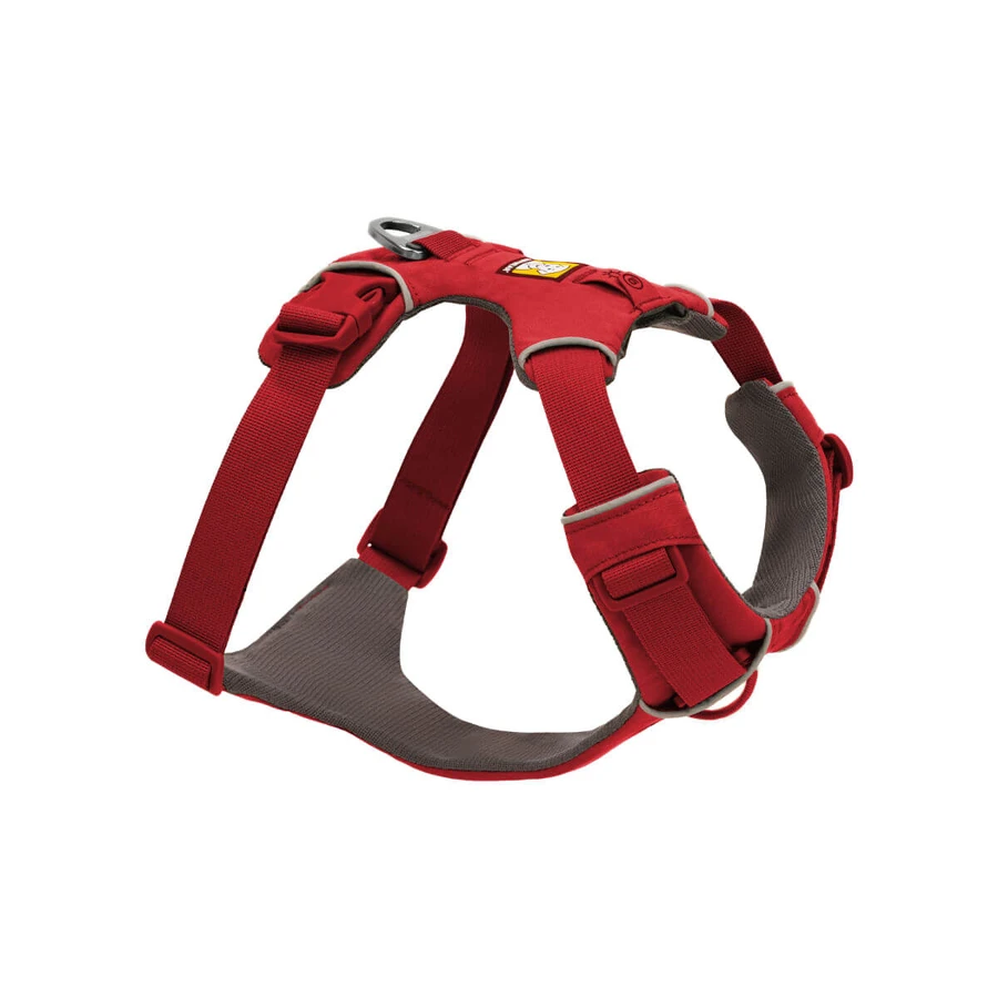RUFFWEAR Front Rage Red Canyon, dubbel harnas (borst&rug) hondentraining, verstelbaar, reflecterend, rood, XS(43-56cm)