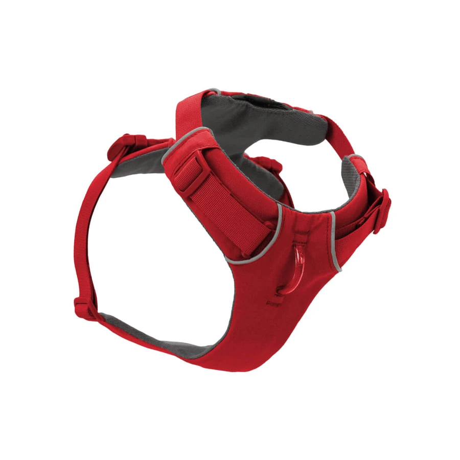 RUFFWEAR Front Rage Red Canyon, dubbel harnas (borst&rug) hondentraining, verstelbaar, reflecterend, rood, XS(43-56cm)