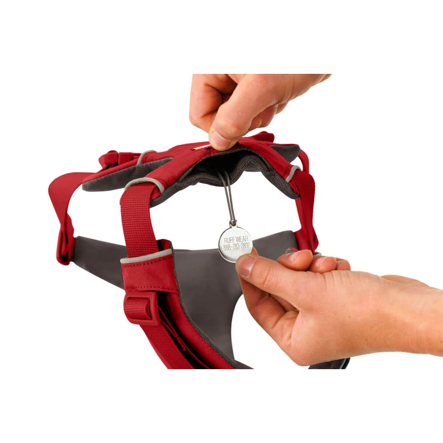 RUFFWEAR Front Rage Red Canyon, dubbel harnas (borst&rug) hondentraining, verstelbaar, reflecterend, rood, XS(43-56cm)