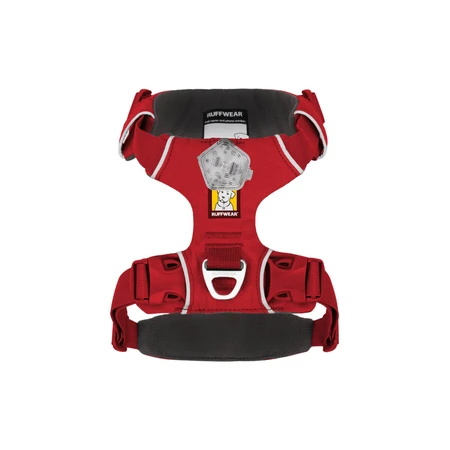 RUFFWEAR Front Rage Red Canyon, dubbel harnas (borst&rug) hondentraining, verstelbaar, reflecterend, rood, XS(43-56cm)