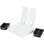TRIXIE TX2, automatisches Hundefutter, 2 rechteckige Näpfe, programmierbar, Kunststoff, schwarz-weiß, S-L(0,6l, 27x7cm)
