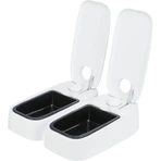 TRIXIE TX2, automatisches Hundefutter, 2 rechteckige Näpfe, programmierbar, Kunststoff, schwarz-weiß, S-L(0,6l, 27x7cm)