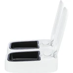 TRIXIE TX2, automatisches Hundefutter, 2 rechteckige Näpfe, programmierbar, Kunststoff, schwarz-weiß, S-L(0,6l, 27x7cm)