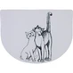 TRIXIE Love Cat, tapis pour chat, asymétrique, antidérapant, plastique, blanc, 1 pièce 40x30cm