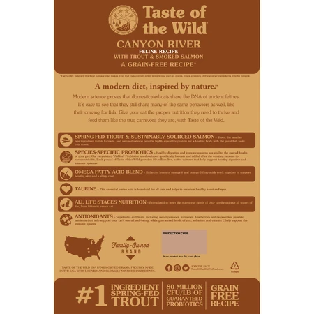 TASTE OF THE WILD Canyon River, Trucha y Salmón, pienso sin cereales, 2kg