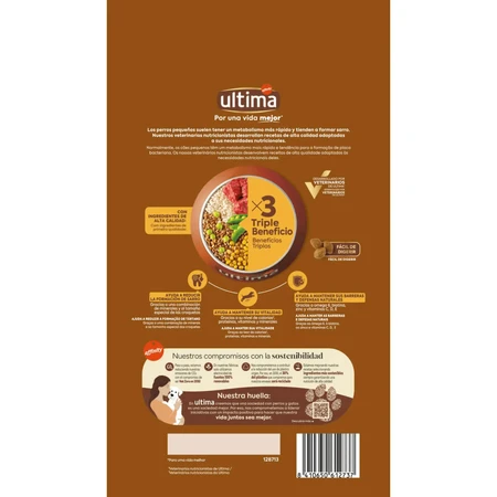 ULTIMA Small Adult, XS-S, Rindfleisch, Trockenfutter Hunde, 1,25kg