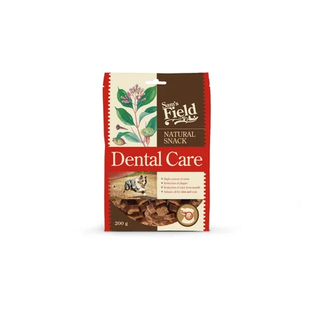 SAM'S FIELD Natural Snack Dental Care, XS-XL, Pollo, bolsa de recompensa para perros con sensibilidad dental, 200g