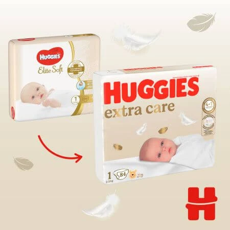 Extra Care luiers, nr. 1, 2-5 kg, 84 stuks, Huggies