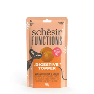 SCHESIR Functions Digestive Topper, Kürbis, Sachet getreidefreies Katzennassfutter, Verdauungssystem, (Topping), 40g