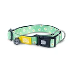 MAX & MOLLY Smart ID Daisies, collier pour chien, réglable, polyester, vert, boucle à ardillon, M(34-55 x 2cm)