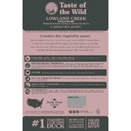 TASTE OF THE WILD Lowland Creek, Codorniz y Pato, pienso seco sin cereales, 6.6kg