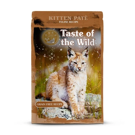 TASTE OF THE WILD Kitten, Chicken, sachet de nourriture humide sans grain pour chats juniors, (pâté), 85g