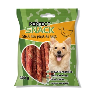 PERFECT SNACK Stick Chest Stick, XS-XL, Duck, reward bag for dogs, 300g