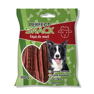 PERFECT SNACK Strips, XS-XL, Lamm, Belohnungsbeutel für Hunde, 300g