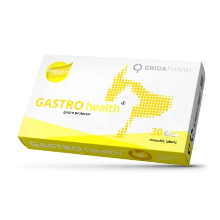 CRIDA PHARM Gastro Health, XS-XL, suplemento del sistema digestivo para perros y gatos, caja, 30 comprimidos masticables