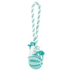 TRIXIE Dentafun Dentafun, Ballspielzeug mit Schnur für Hunde, Gummi, 7cm x 24cm, multicolor