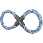 TRIXIE, juguete de aro de cuerda con asa de plástico para perros, 30cm, multicolor