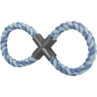 TRIXIE, juguete de aro de cuerda con asa de plástico para perros, 30cm, multicolor