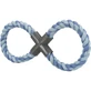 TRIXIE, juguete de aro de cuerda con asa de plástico para perros, 30cm, multicolor