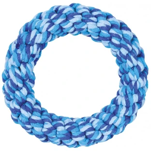 TRIXIE, juguete de aro de cuerda para perros, 14 cm, multicolor