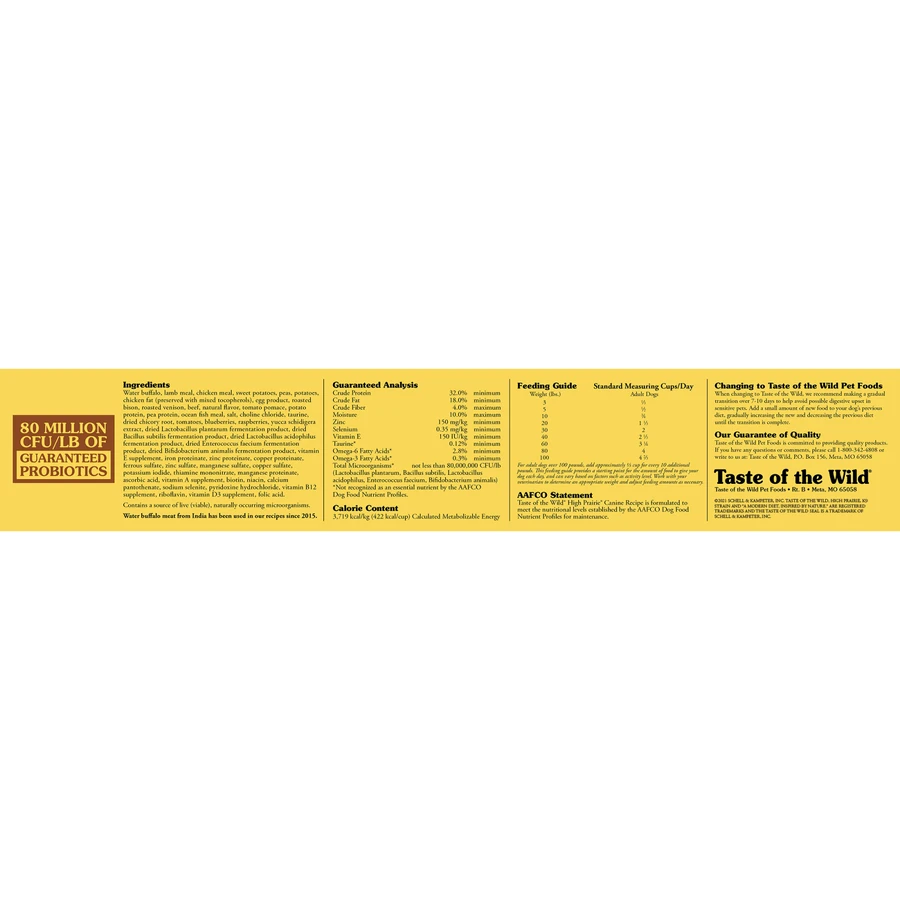TASTE OF THE WILD High Prairie, Bison and Venison, grain-free dry dog food, 2kg