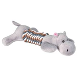 Trixie, dog toy with dog string, with sound, plush, 32cm, multicolor