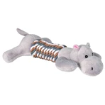 Trixie, hondenspeeltje met hondenkoord, met geluid, pluche, 32cm, veelkleurig