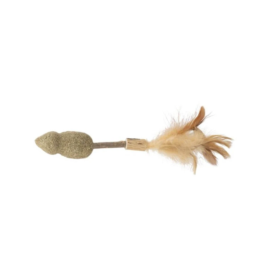 TRIXIE Lolly with Matabi, interactive cat toy, catnip, wood, brown, brown, 20cm