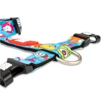 MAX & MOLLY Little Monsters, double harness (chest & back) for dogs, polyester, blue, trident buckle, S(43-53 x 1.5cm)