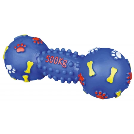TRIXIE, jouet haltère pour chien, avec son, vinyle, 19cm, multicolore