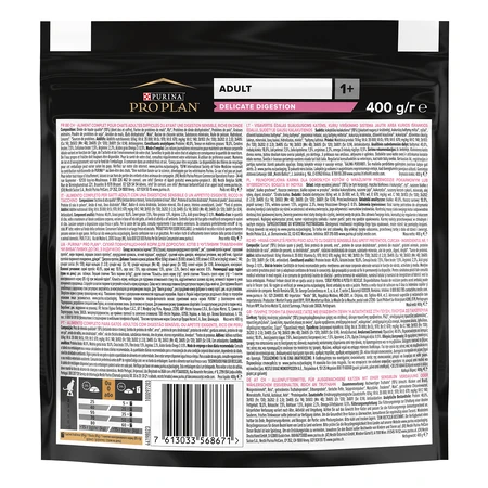 PURINA Pro Plan Delicate OptiDigest Adult, Turkey, croquettes pour chat, sensibilités digestives, 400g