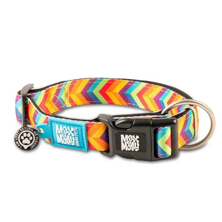 MAX & MOLLY Smart ID Summertime, dog collar, adjustable, polyester, orange, trident buckle, S(28-45 x 1.5cm)