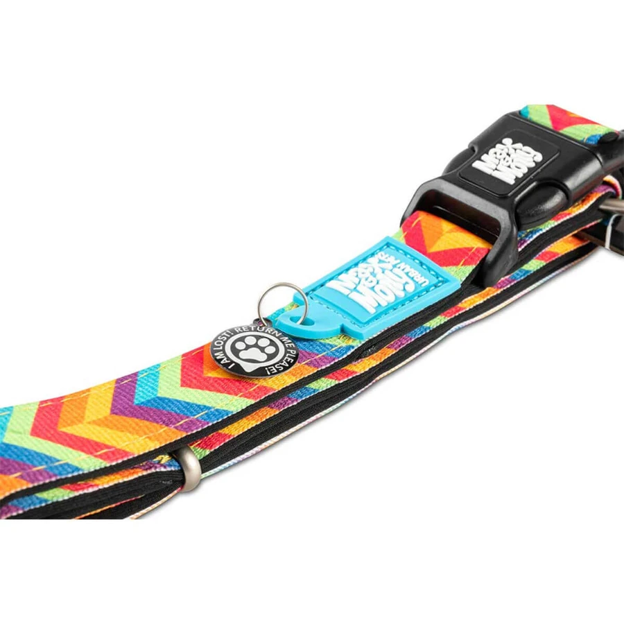MAX & MOLLY Smart ID Summertime, dog collar, adjustable, polyester, orange, trident buckle, S(28-45 x 1.5cm)