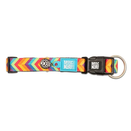 MAX & MOLLY Smart ID Summertime, dog collar, adjustable, polyester, orange, trident buckle, S(28-45 x 1.5cm)