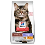 HILL'S Science Plan Hairball & Perfect Coat, Kip, droog kattenvoer, haarbal reductie, 3kg