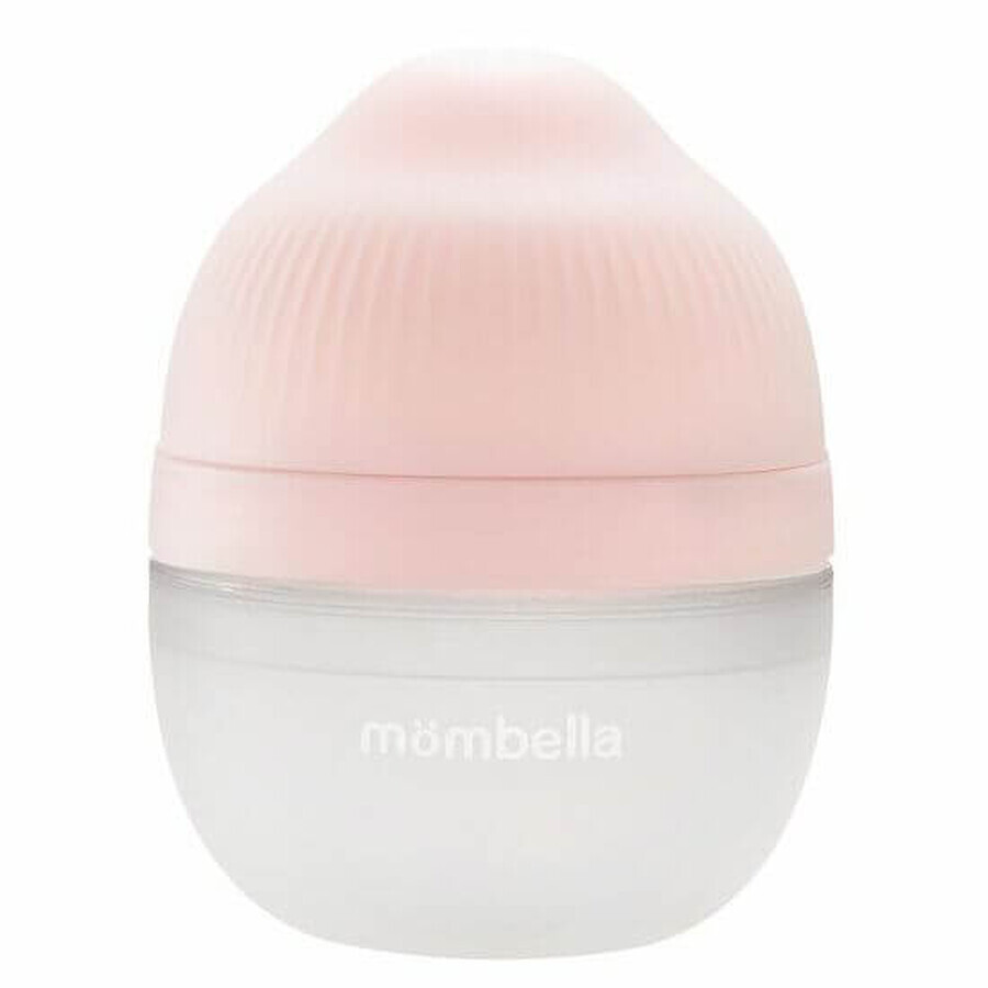 Biberon anticolico simile al seno, 100% silicone, rosa antico, 120 ml, Mombella