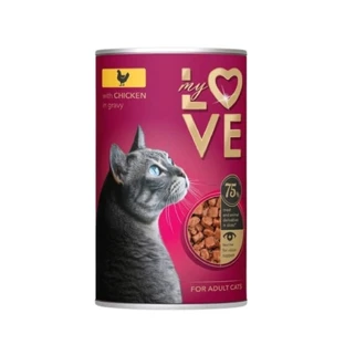 MY LOVE, Kip, natvoer in blik, (in saus), 415g