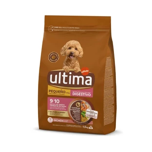 ULTIMA Small Digestive Wellbeing, XS-S, Lachs, Trockenfutter für Hunde, Verdauungssystem, 1,5kg