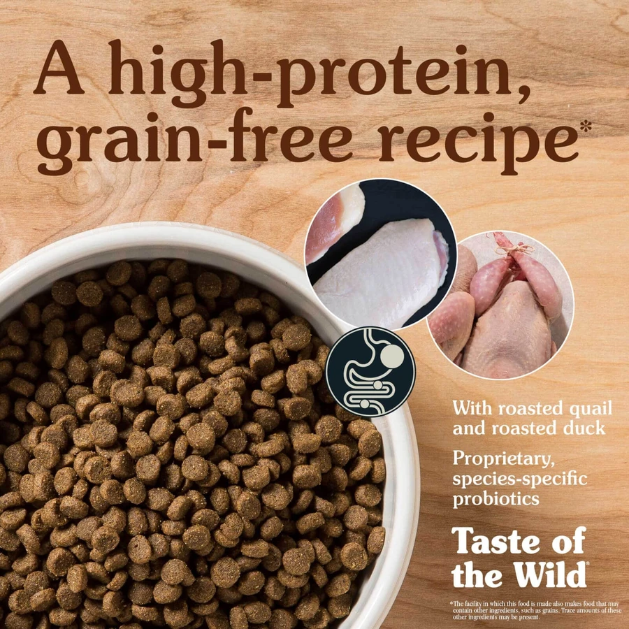 TASTE OF THE WILD Lowland Creek, Kwartel en Eend, graanvrij droogvoer voor katten, 2kg