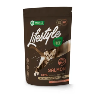 NATURES PROTECTION Lifestyle Kitten, saumon, nourriture sèche sans grain pour chats juniors, 400g