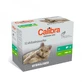 CALIBRA Premium Line Sterilized, Hígado y Salmón, sobre de comida húmeda para gatos esterilizados, (en salsa), multipack, 100g x 12pcs