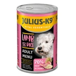 JULIUS-K9 Adult Menu, XS-XL, Honing en Rijst, natvoer in blik voor honden, (in saus), 1240g