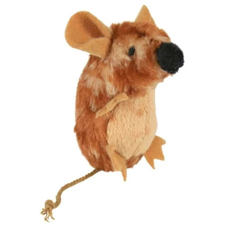 Trixie, ratón de juguete, gatos, con sonido, felpa, marrón, 8cm