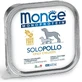 MONGE Monoprotein, XS-XL, Kip, tray, enkelvoudig eiwit, graanvrij natvoer voor honden, (paté), 150g