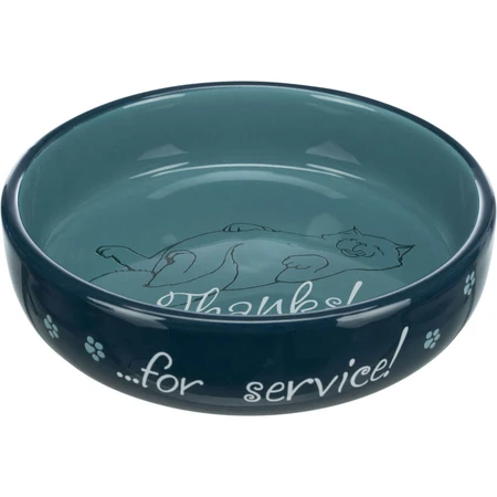 TRIXIE Thanks, comedero para gatos, redondo, cerámica, varios colores, 0,3l, ⌀15cm
