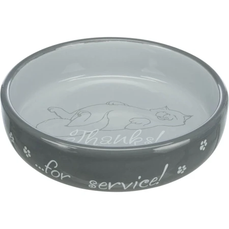 TRIXIE Thanks, comedero para gatos, redondo, cerámica, varios colores, 0,3l, ⌀15cm