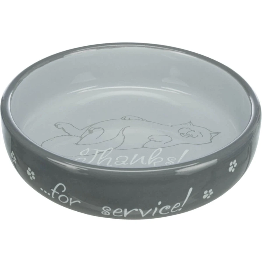 TRIXIE Thanks, comedero para gatos, redondo, cerámica, varios colores, 0,3l, ⌀15cm