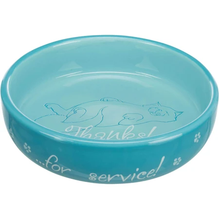 TRIXIE Thanks, comedero para gatos, redondo, cerámica, varios colores, 0,3l, ⌀15cm