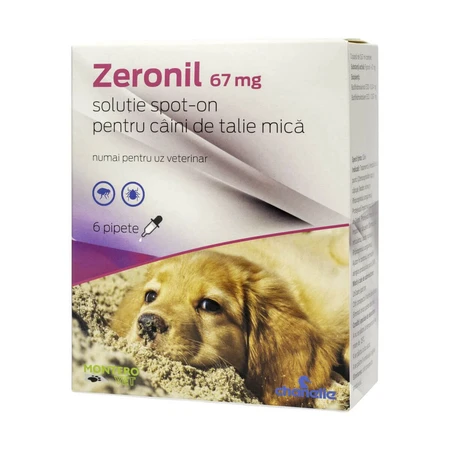 ZERONIL, external deworming dogs, XS-S(2 - 10kg), pipettes, 67mg x 6pcs