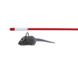 Trixie, mouse fishing rod, toy, cats, with sound, plush, multicolored, 47cm,